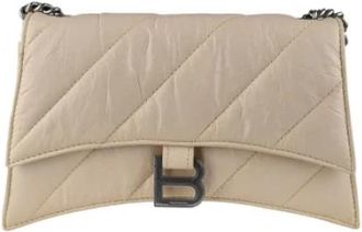 Balenciaga Crush Chain XS Bag - Dames - Schoudertassen - Beige - ONE Size - Leer - Tassen