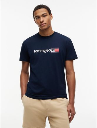 Tommy Hilfiger Mens Tommy Jeans Logo T-Shirt - Navy - XXL