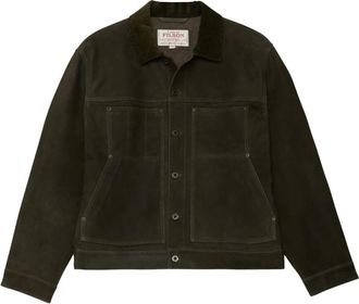 Filson Waxed Suede Short Cruiser - - Jackets - Uomo - Verde - XL