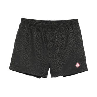 Casablanca Beachwear, male, Black, XL, Jacquard Swim Shorts