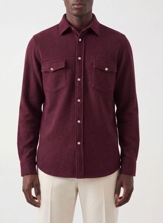Brunello Cucinelli Camicia slim fit a maniche lunghe con tasche a toppa