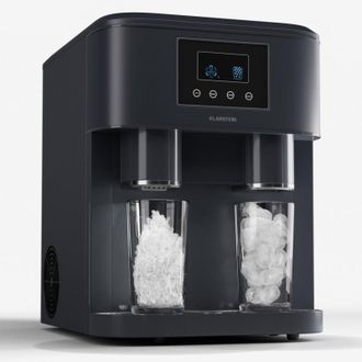 Klarstein Klarstein Eiszeit Crush - Macchina del ghiaccio, cubetti di 2 dimensioni, ghiaccio tritato