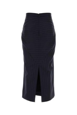 Givenchy Womens Embroidered Wool Skirt Darknavy Gonne