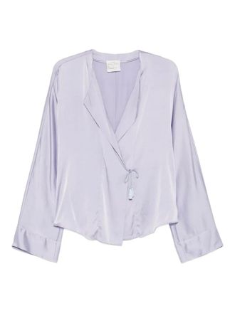 Forte_Forte wrap-tie blouse - Purple