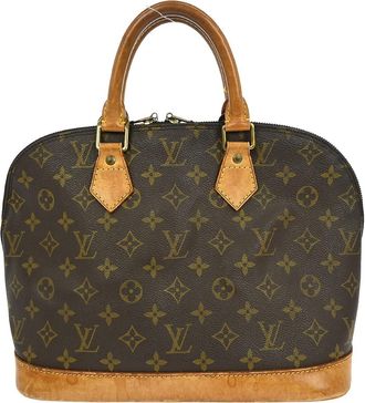Louis Vuitton Alma Handbag Monogram Canvas Brown Canvas Handbag (Pre-Owned)
