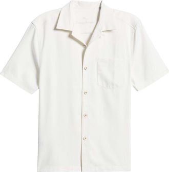 Tommy Bahama Coastal Breeze Silk Blend Button-Up Shirt in Continenta at Nordstrom, Size Xxx-Large