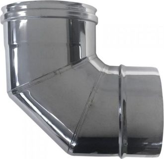 MBM Tubo De Humos De Pared Doble Aislado De Acero Inoxidable Curvado 90&deg; Dn 150/200