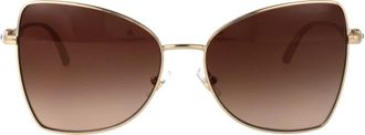 Jimmy Choo London Chique zonnebril met stijl - Dames - Zonnebrillen - Geel - 55 MM - Accessoires