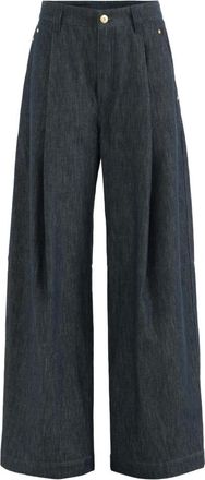 Brunello Cucinelli Pantalones de mezclilla de algod&oacute;n - Jeans - Mujer - Azul - XS