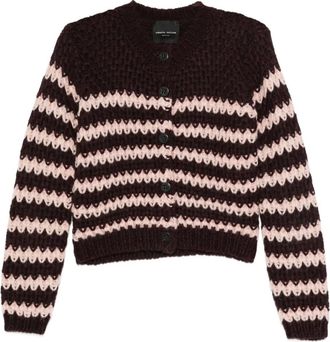 Roberto Collina striped button-up cardigan - women - Polyamide/Virgin Wool/Alpaca - M - Red