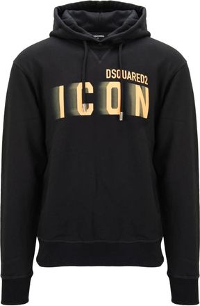 Dsquared2 Heren hoodie met veterdetail - Heren - Hoodies - Zwart - S - Katoen - Hoodies & sweatvesten