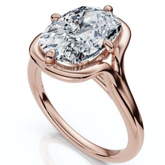 Pompeii3 Certified 3Ct Sylva Elongated Cushion Diamond Engagement Ring 14k Gold Lab Grown