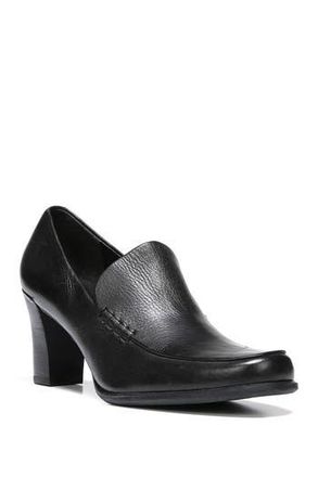 Franco Sarto Nolan Block Heel Loafer - Multiple Widths Available in Black Calf at Nordstrom Rack, Size 10