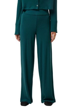 Travis Mathew Evening Retreat Rib Wide Leg Pull-On Pants in Dark Sea at Nordstrom, Size Xx-Large