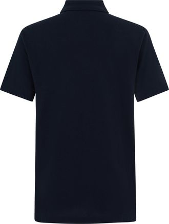 Slowear Mens Polo Shirt Dark Blue Cotton T-shirts And Polos