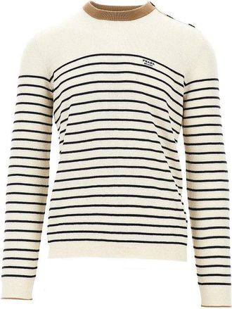 Prada Linen-blend marini&egrave;re sweater Man 48