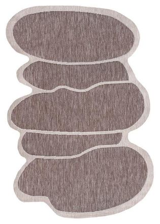 Jonathan Y Designs Jasper Modern Rustic Abstract Indoor/Outdoor Shaped Area Rug in Light Brown/beige at Nordstrom, Size 8Ft 0In X 10Ft 0In