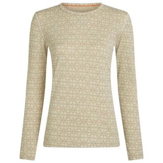 Icebreaker Merino 260 Oasis L/S Crewe Alpine Geo Merinounterw&auml;sche f&uuml;r Damen | beige