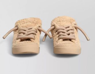 Dolce & Gabbana faux shearling low top sneakers