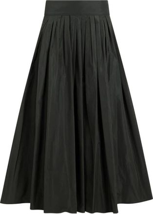 Max Mara Smmromina Pliss&eacute; Rok - Dames - Maxi Rokken - Groen - S - Polyester - Rokken