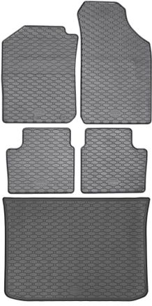 OEM Dacia Spring Suv A Partir De Marzo De 2021 Set - Alfombrillas De Goma Para Coche + Alfombrilla Para Maletero