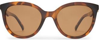 Le Specs The Muse 54mm Round Sunglasses in Tort/Brown Mono Pol at Nordstrom