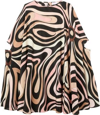 Pucci Abito con stampa Marmo - Nero