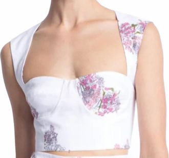 Karina Grimaldi Womens Ada Print Top In Multi Floral