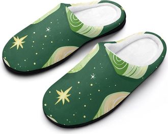 Generic Cake Roll Cotton Slippers for Women Memory Foam Comfy House Shoes with Anti-Skid Rubber Sole