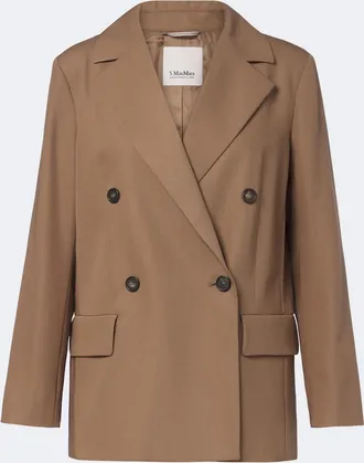 Max Mara Double-breasted virgin wool blazer