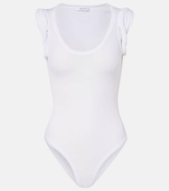 Alaia Ala&iuml;a Ribbed-knit bodysuit