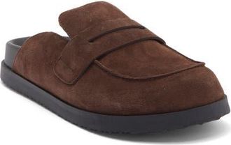 Steve Madden Toryn Loafer Mule in Brown Distressed Suede at Nordstrom, Size 9.5