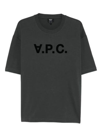 A.P.C. T-shirt met logodetail - Grijs
