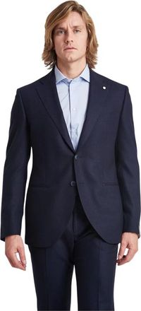 Luigi Bianchi Mantova Elegante Jurk voor Vrouwen - Heren - Blazers - Blauw - 2XL - Jassen