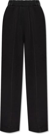 Jil Sander Geplooide Broek - Dames - Straight fit broeken - Zwart - M - Broeken