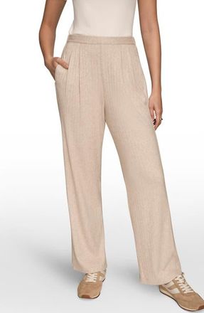 DKNY High Waist Wide Leg Pull-On Sweater Pants in Light Fawn Heather at Nordstrom, Size X-Large