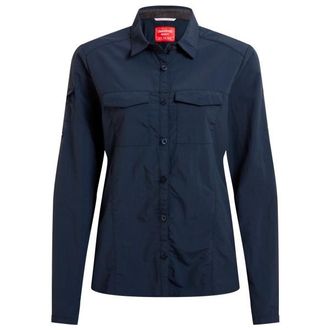 Craghoppers Nosilife Adventure Langarm Bluse III Bluse f&uuml;r Damen | blau