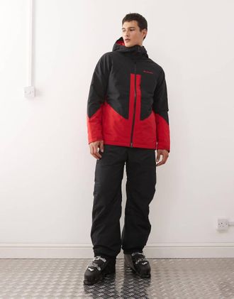 Columbia Powder Prime - Cappotto da sci rosso e nero