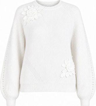 Twinset Trui met ronde hals - Dames - Truien - Wit - Maat: M Zijde