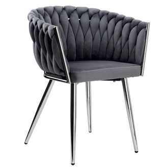 OEM Sedia In Velluto, Intrecciata, Cofton, Velluto Cromato, Grafite