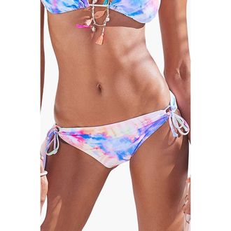 Lascana Womensoop Classic Bikini Bottom in Blue Multi at Nordstrom, Size Medium