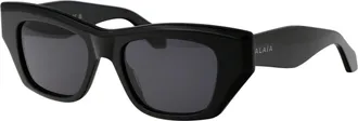 Alaia Womens Sunglasses Aa0074s Black Acetate Black-Black-Smoke Black/black/smoke