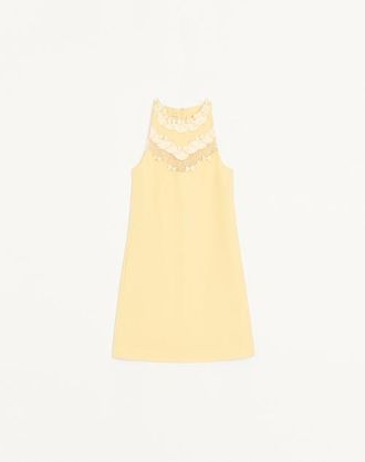 Valentino Embroidered Crepe Couture Short Dress Wo