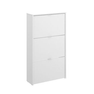 Dmora Zapatero efecto madera blanco 61x25h113 cm