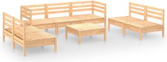 vidaXL 8 Piece Garden Lounge Set Solid Pinewood vidaXL