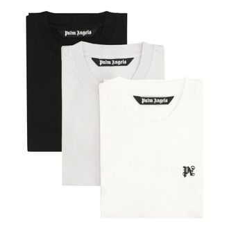 Palm Angels T-Shirts, male, Multicolor, L, Set of three crew-neck t-shirts in cotton