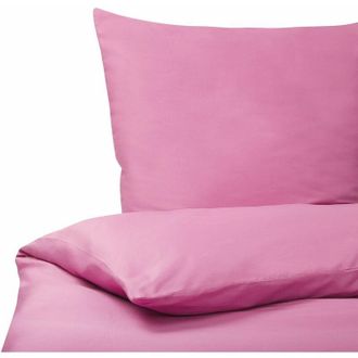 Beliani Beliani - Set di biancheria da letto 135 x 200 cm in cotone a tinta unita rosa Harmonridge