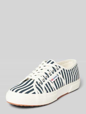 Superga Sneaker mit Streifenmuster und Label-Detail Modell 2750 STRIPES PRINT in Marine, Gr&ouml;&szlig;e 40