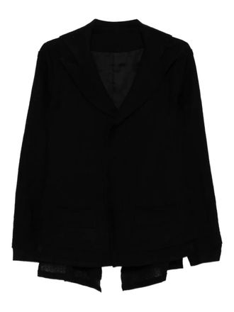 Limi Feu wool gauze layered blazer - women - Virgin Wool - 2 - Black
