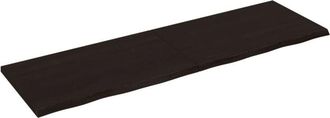 vidaXL Vidaxl - Bathroom Countertop Dark Brown 200x60x(2-4) cm Treated Solid Wood